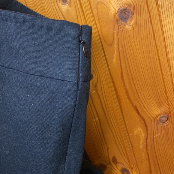 Loft Zoe Cropped Black Pants Zipper On Side Women's Size 8 ! - Picture 7 of 10